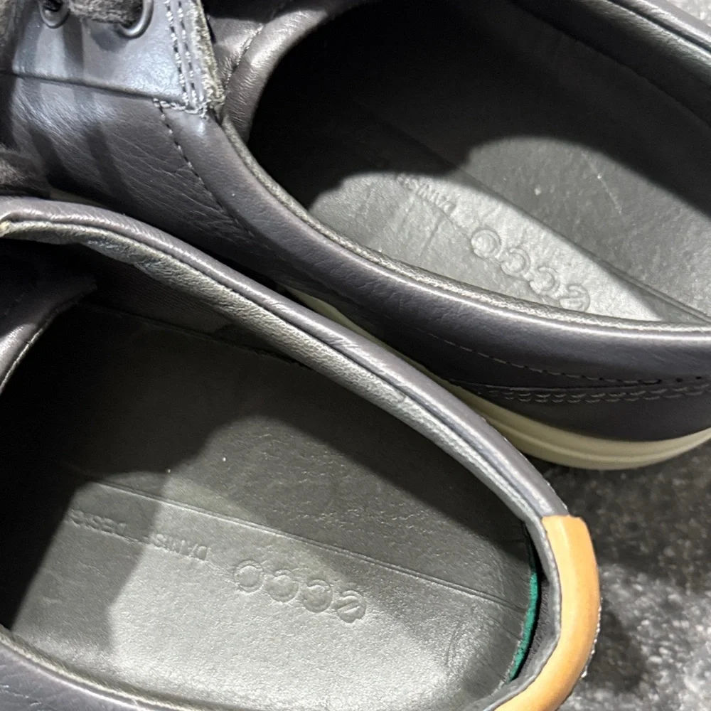 ECCO Men's Dark Gray Leather Soft 7 Sneakers size 11 - Picture 3 of 4